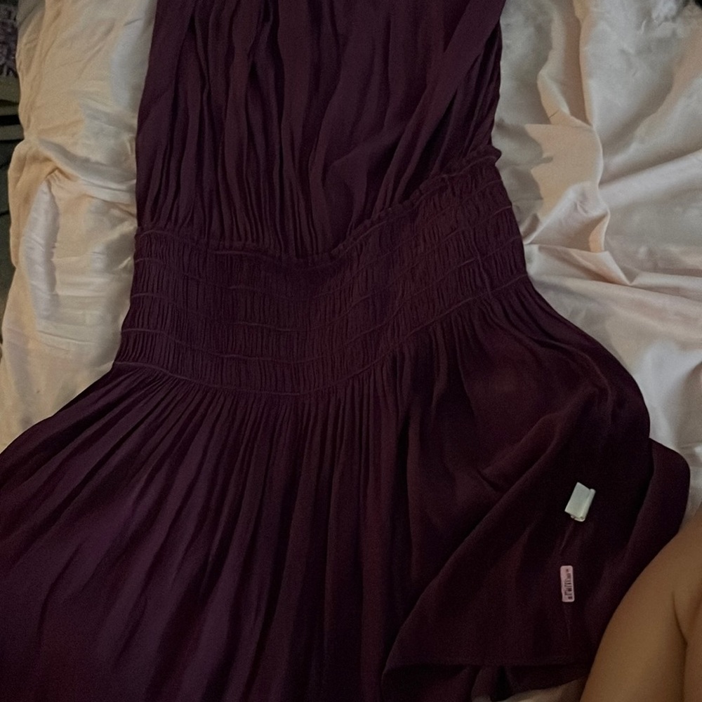 Maroon colored dress